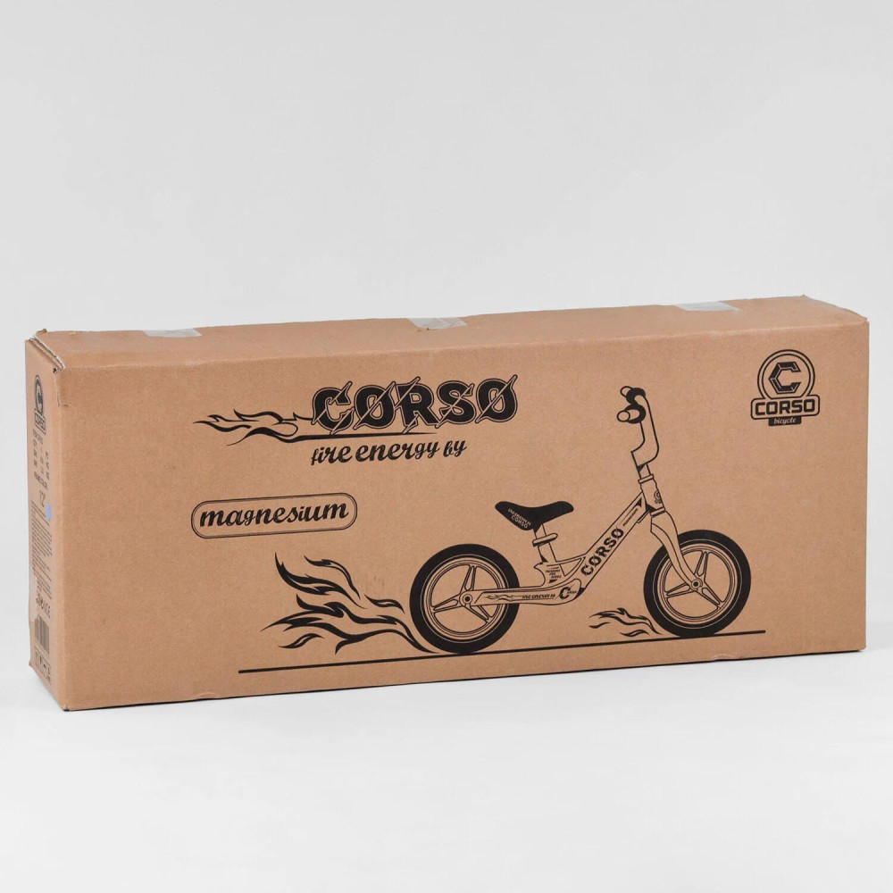 Велобіг Corso 39182, колеса 12" надувні, магнієва рама, магнієвий руль, в коробці - 0