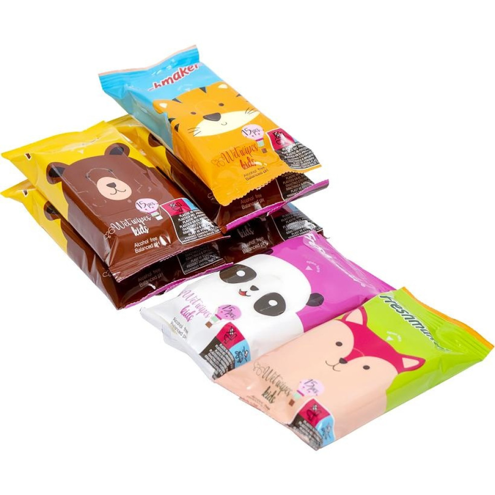 Волога серветка "Freshmaker" KIDS pocket 15шт 120762