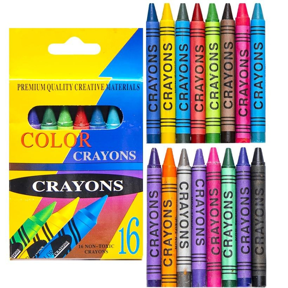 Воскові олівці 16 кольорів CRAYONS 2016A (112588)