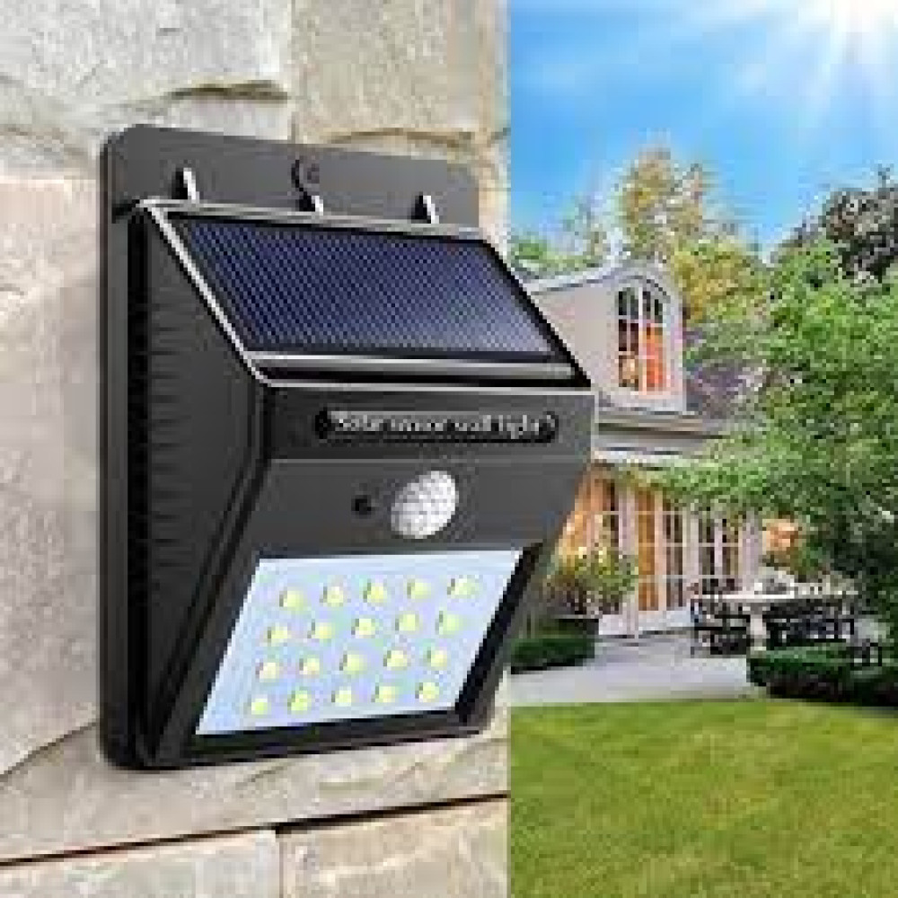 Ліхтар вуличний з датчиком руху на сонячній батареї BL-609 20SMD - 0