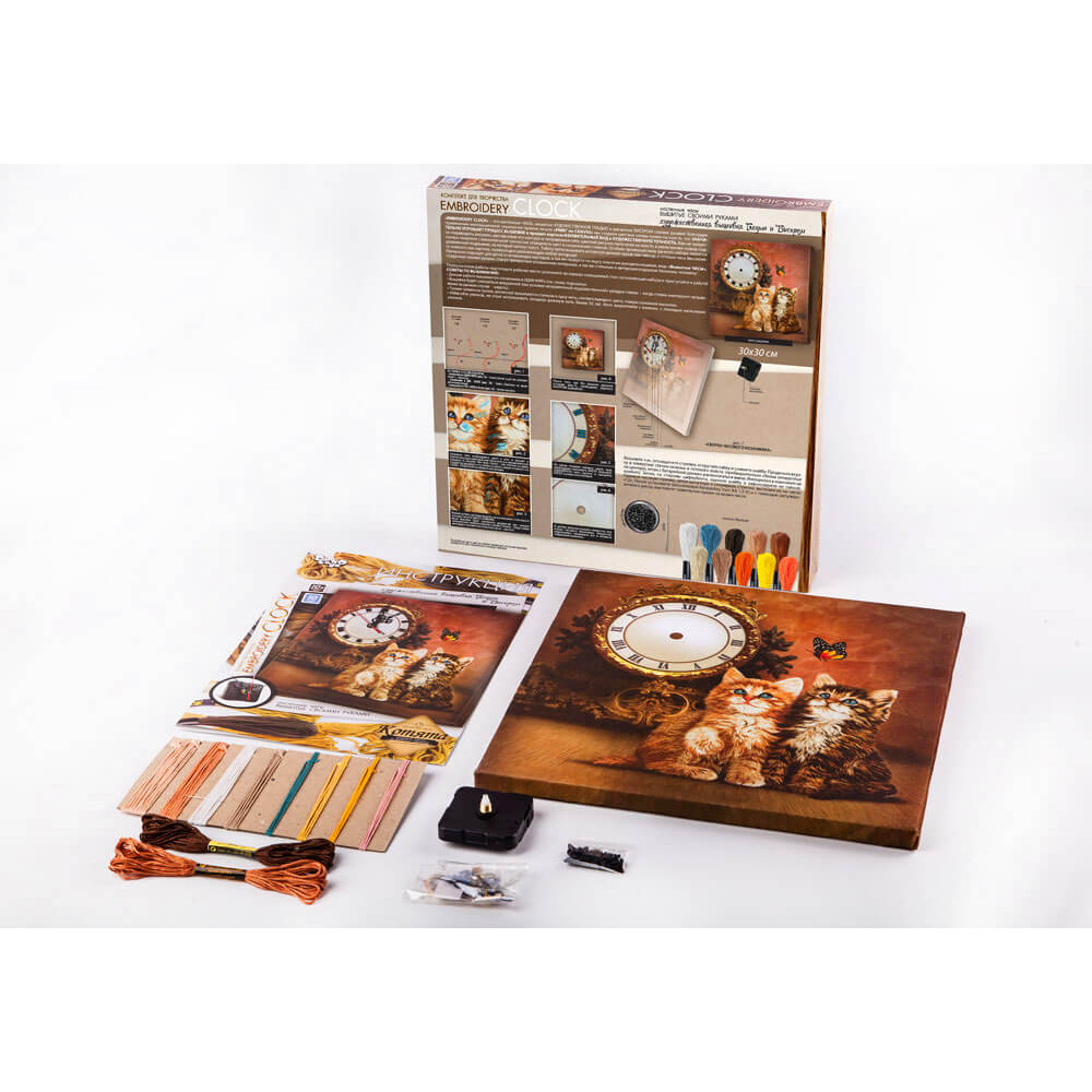 Вишивка гладдю і бісером "Embroidery clock" - 0