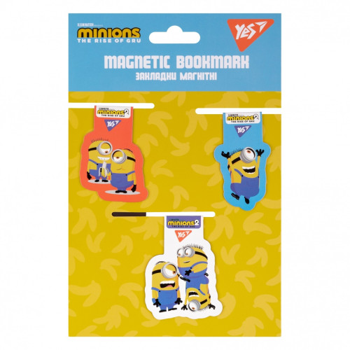 Закладки магнітні  Minions, 3 шт
