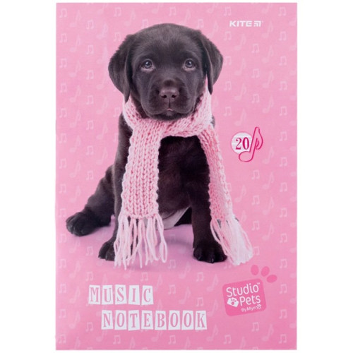 Зошит для нот Kite Studio Pets А4 20 аркушів (SP24-404)