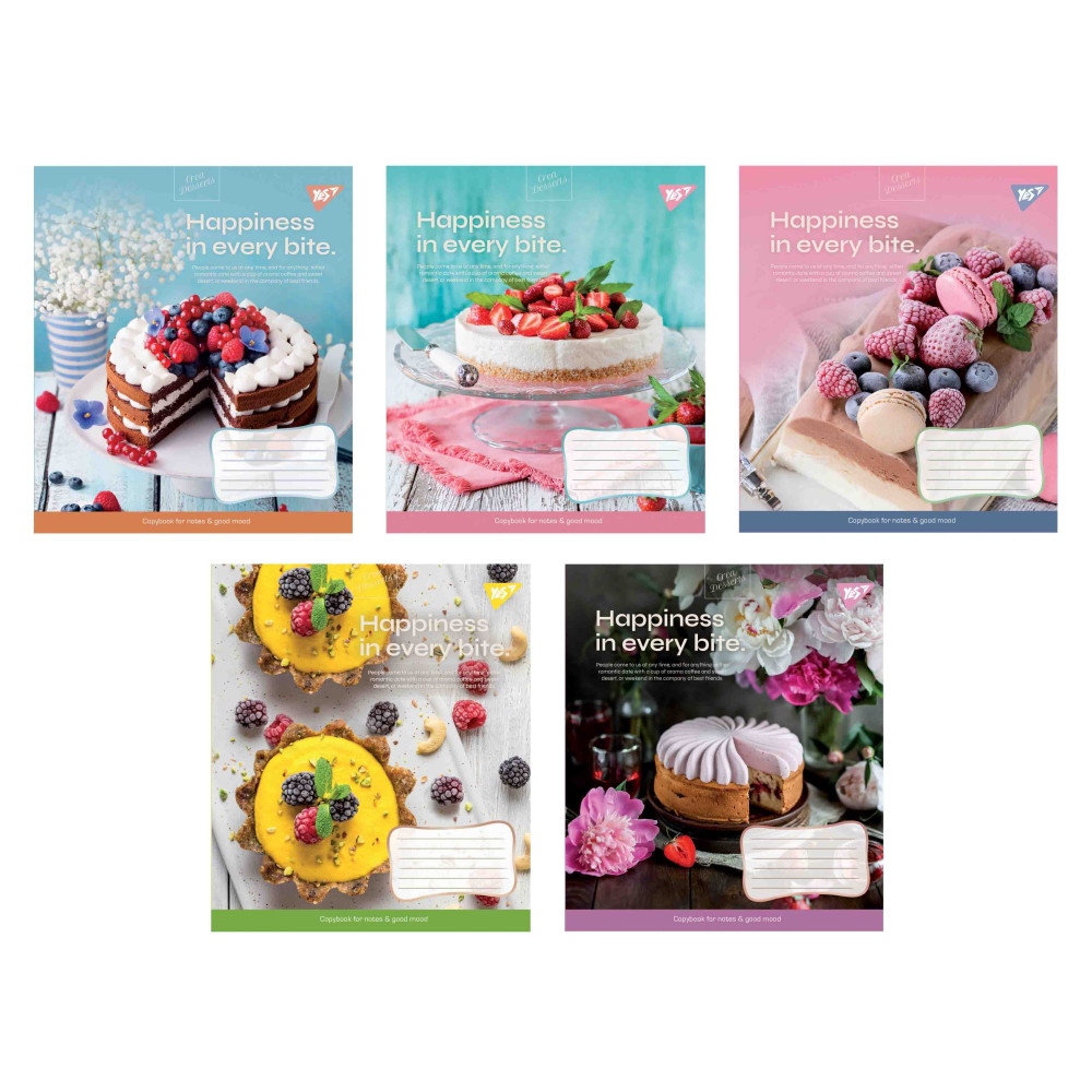 Зошит для записів Desserts А5 36 арк лінія YES