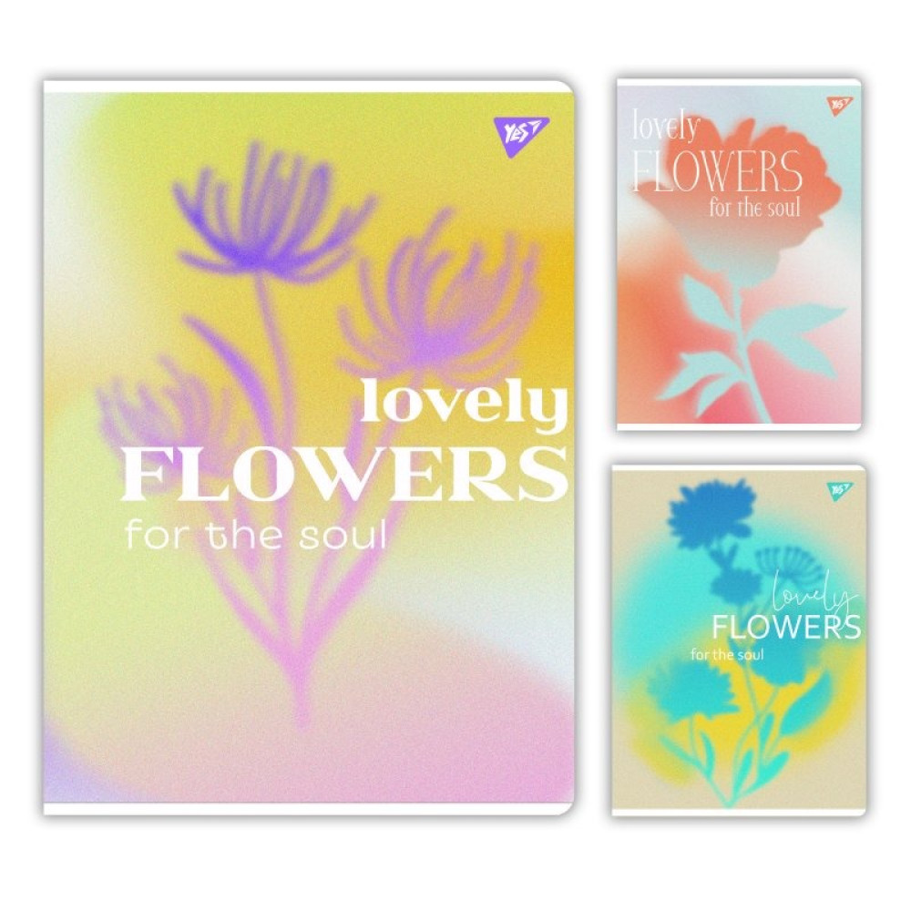 Зошит для записів Lovely flowers А4 48 арк клітинка YES