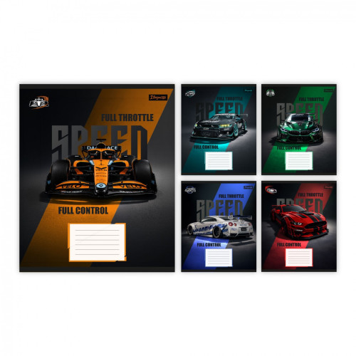 Зошит шкільний 1Вересня Nitro speed А5 36 аркушів лінія