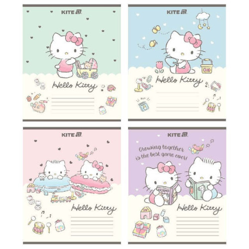 Зошит шкільний Kite Hello Kitty 12 аркушів коса лінія (HK25-235-1)