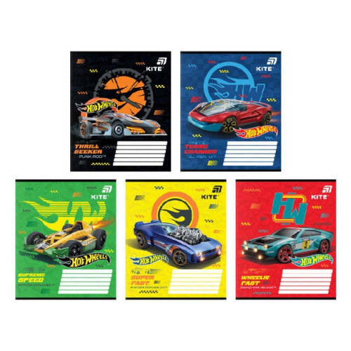 Зошит шкільний Kite Hot Wheels 12 аркушів клітинка (HW26-232