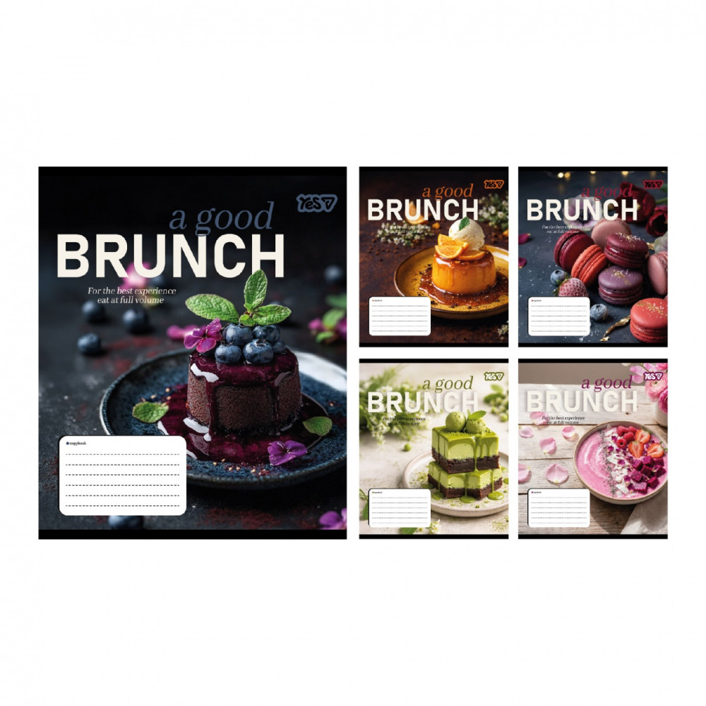Зошит шкільний Yes Brunch А5 36 аркушів лінія