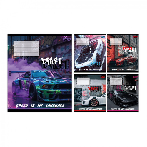 Зошит шкільний Yes Drift А5 24 аркуша клітинка