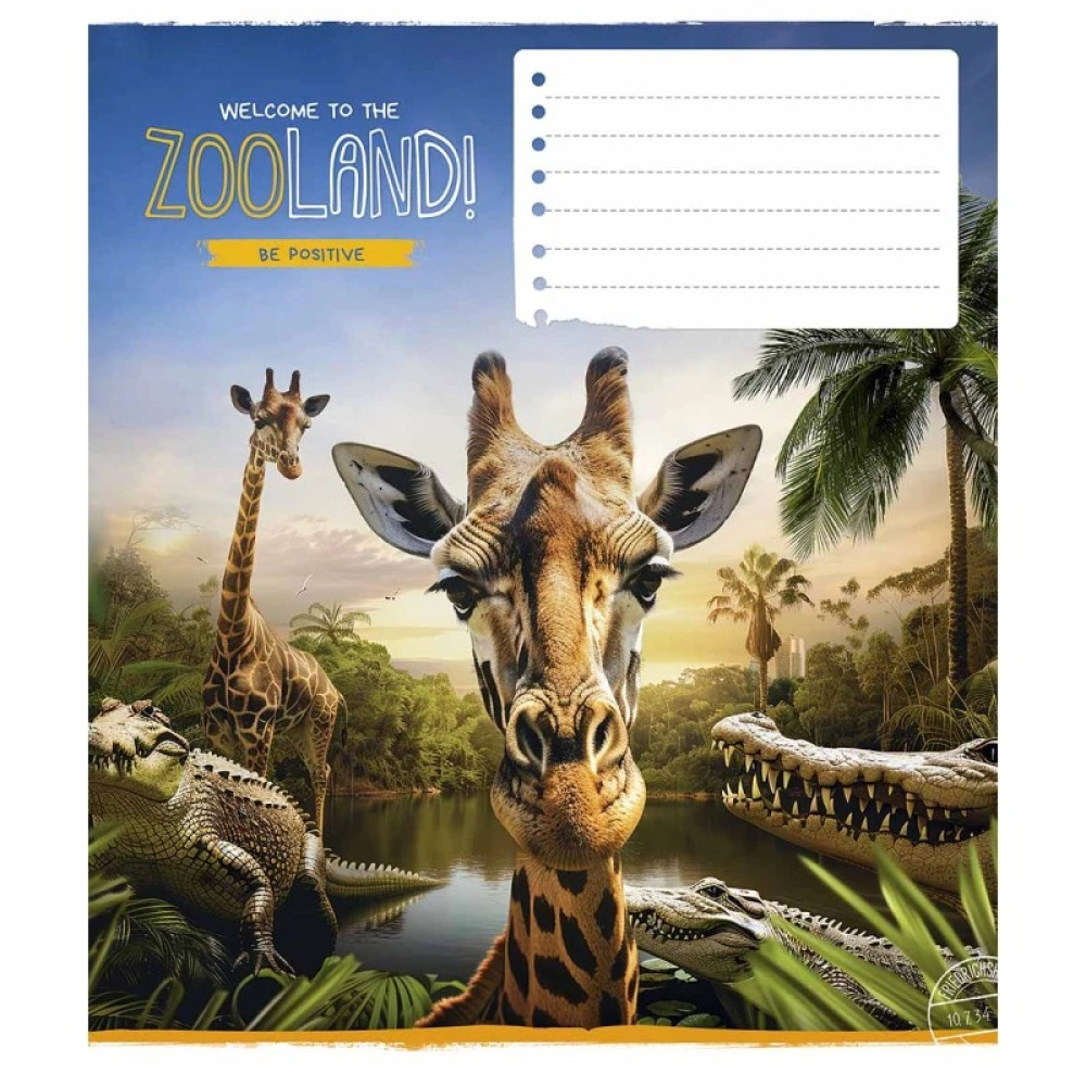 Зошит учнівський Zooland 18 арк у клітинку ВД-лак Школярик - 1