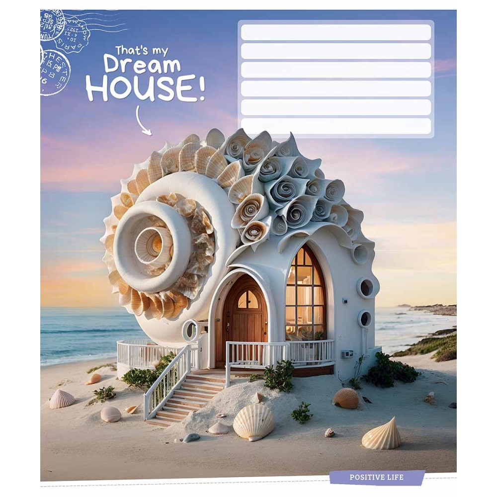 Зошит учнівський Dream House 12 арк у лінію ВД-лак Star - 1