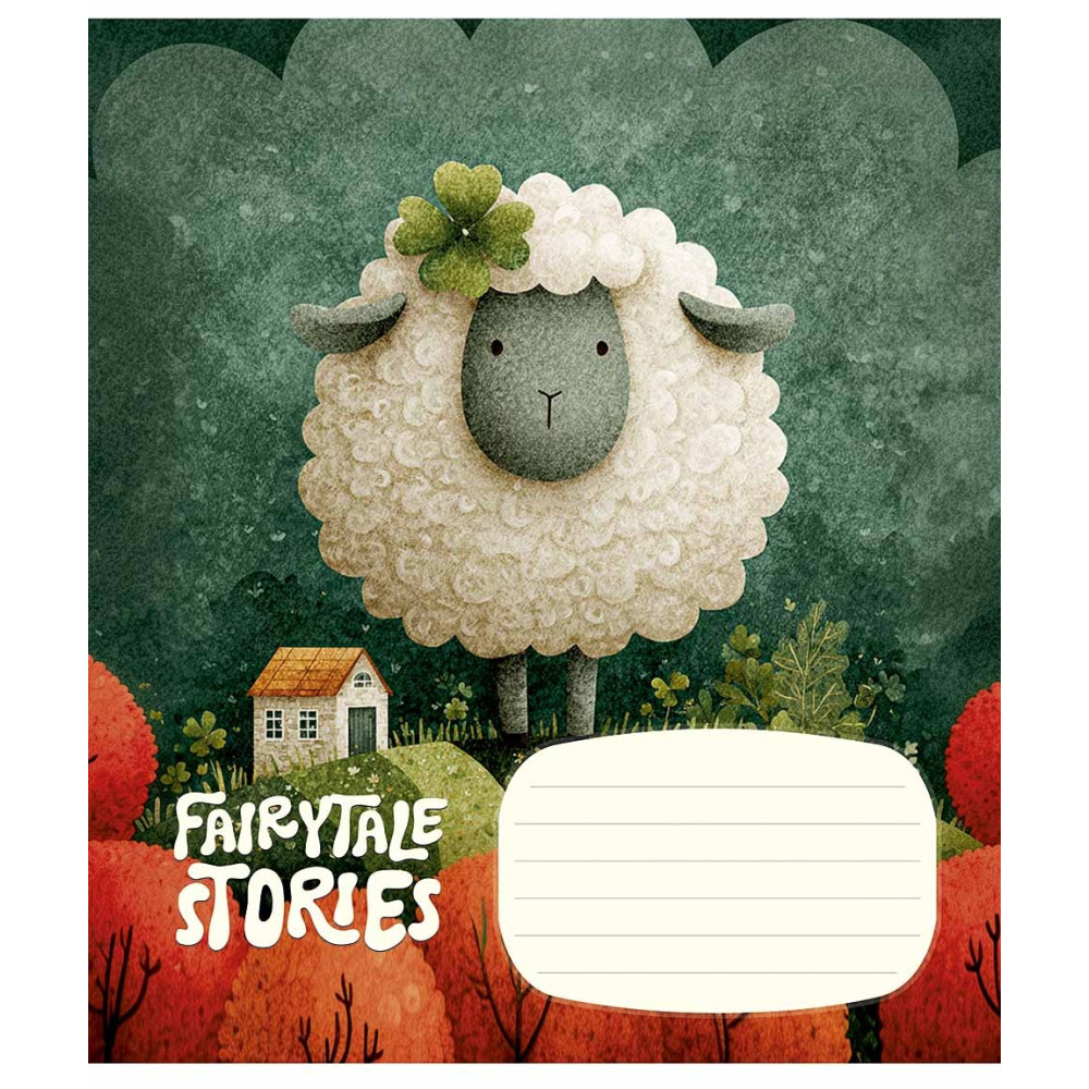 Зошит учнівський Fairytale 12 арк коса лінія ВД-лак Школярик - 0