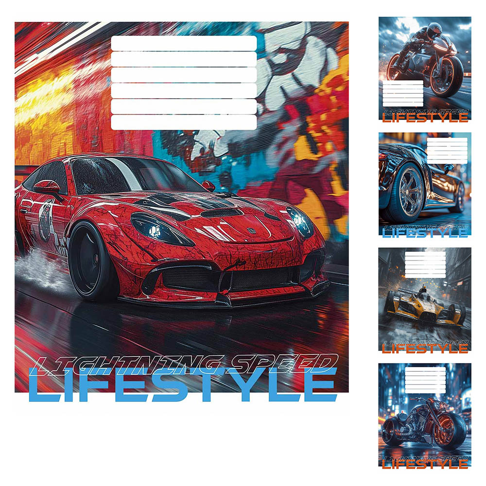 Зошит учнівський Lifestyle 24 арк у лінію ВД-лак Школяри