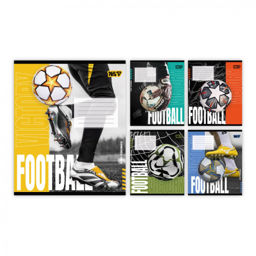 Зошит шкільний Yes Football energy А5 24 аркушів лінія