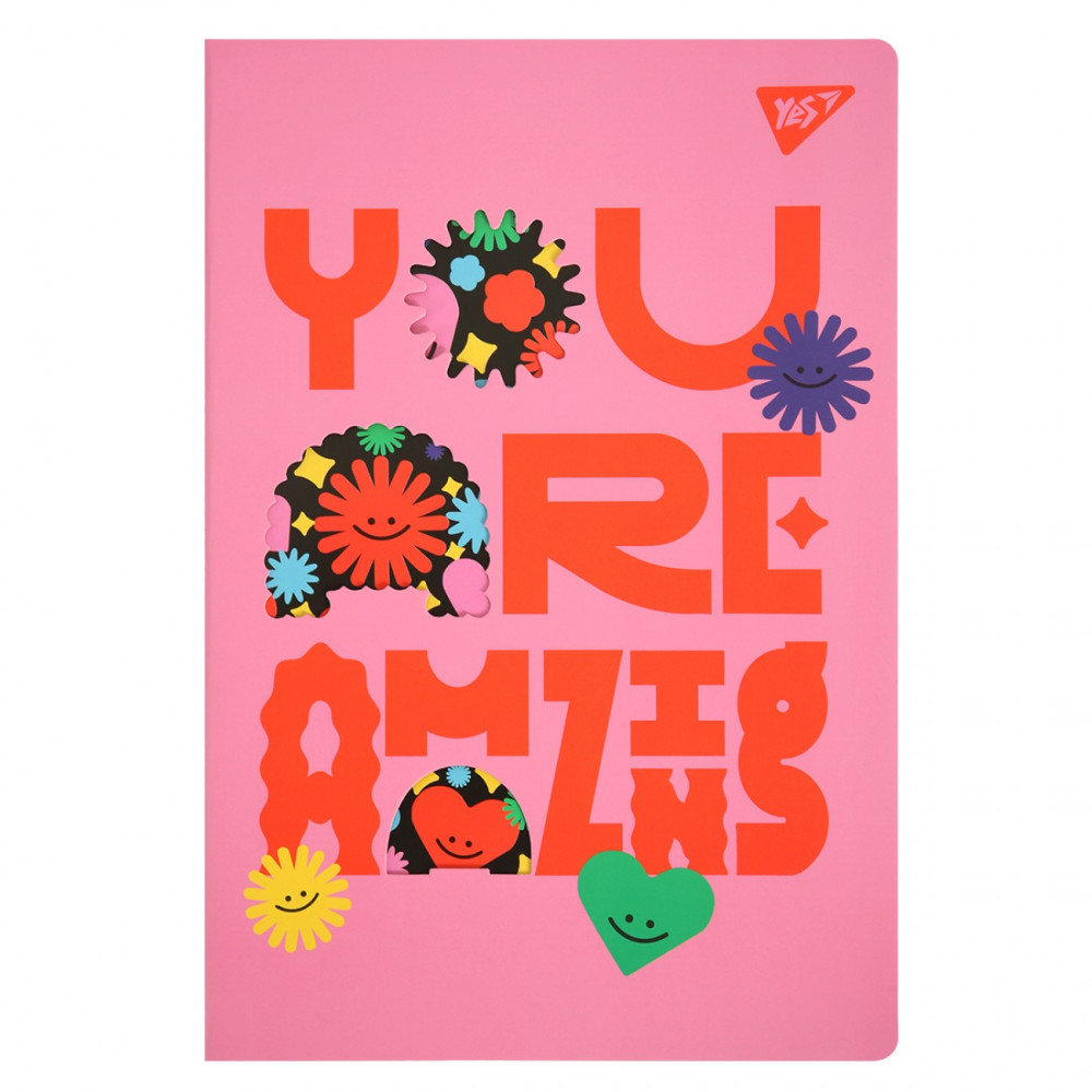 Зошит You are amazing А4 40 арк з висічкою, клітинка Yes