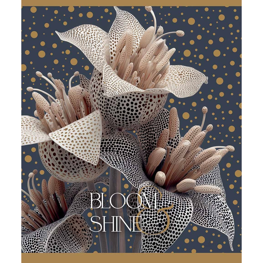 Зошит загальний Bloom&Shine 60 арк клітинка глiтер Школярик - 0