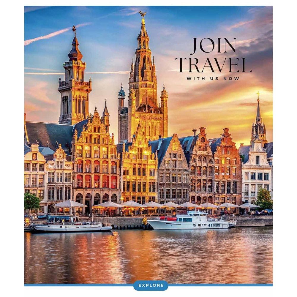 Зошит загальний Join Travel 96 арк у лінію УФ-лак Школярик - 0