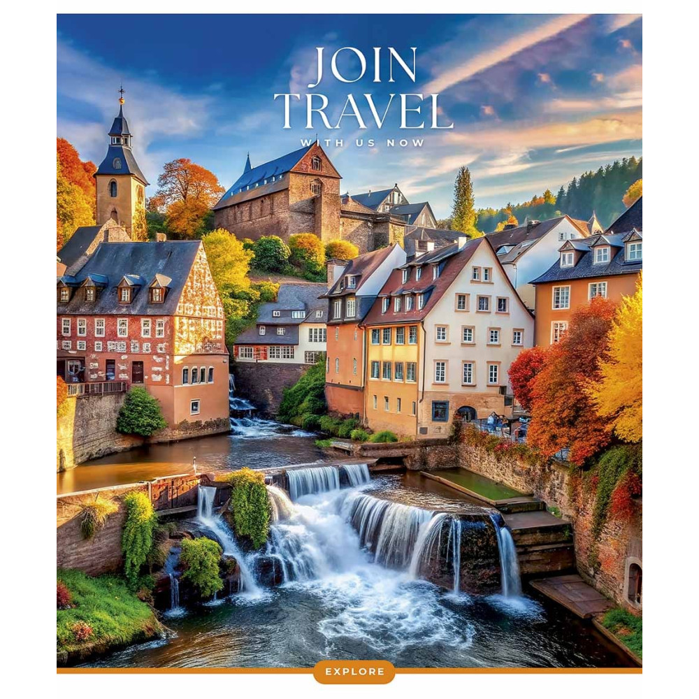 Зошит загальний Join Travel 96 арк у лінію УФ-лак Школярик - 1