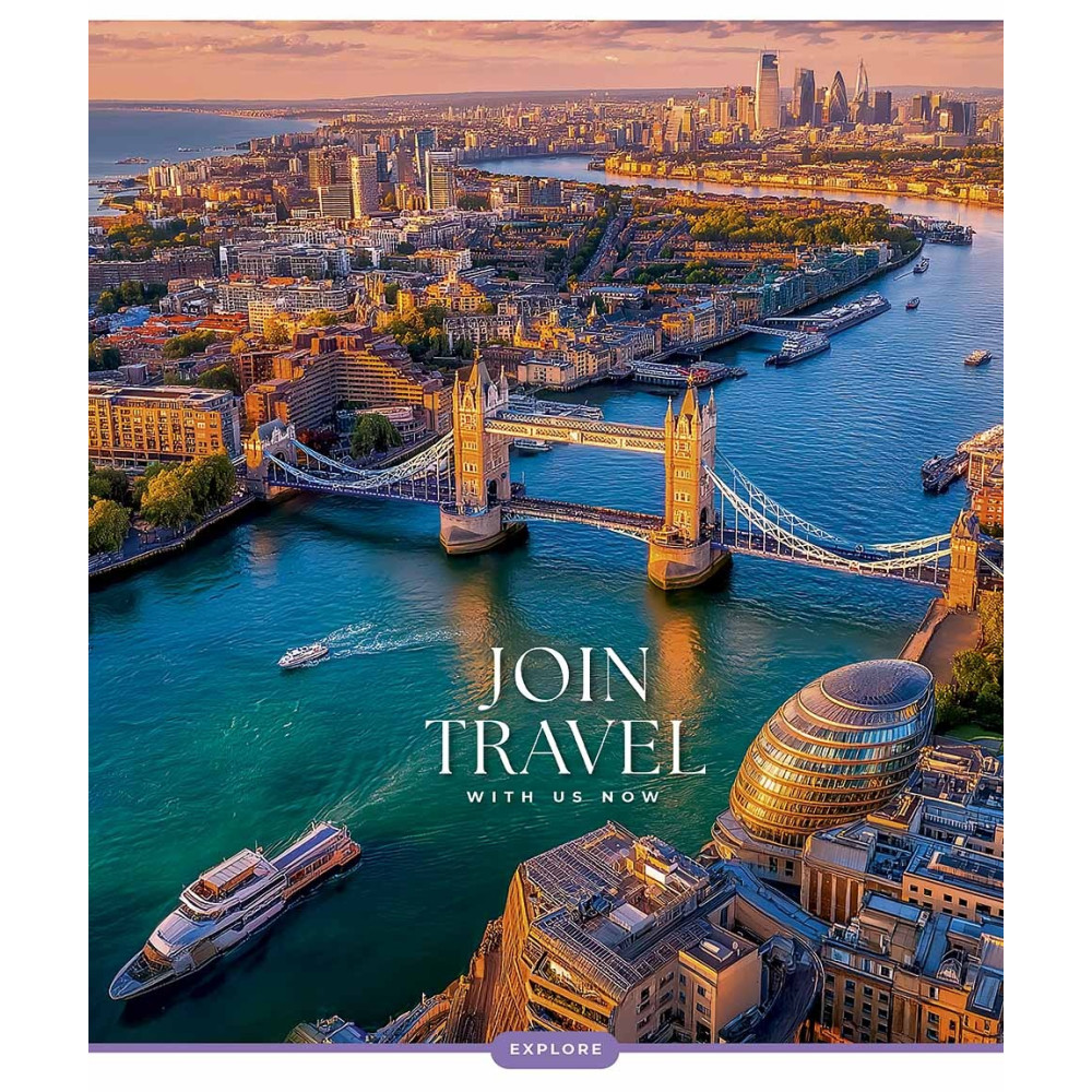 Зошит загальний Join Travel 96 арк у лінію УФ-лак Школярик - 2