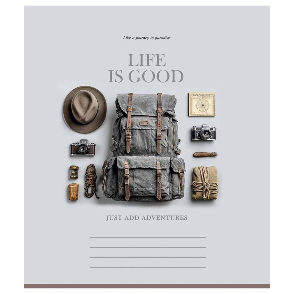 Зошит загальний Life is Good 60 арк клітинка ВД-лак Школярик - 1
