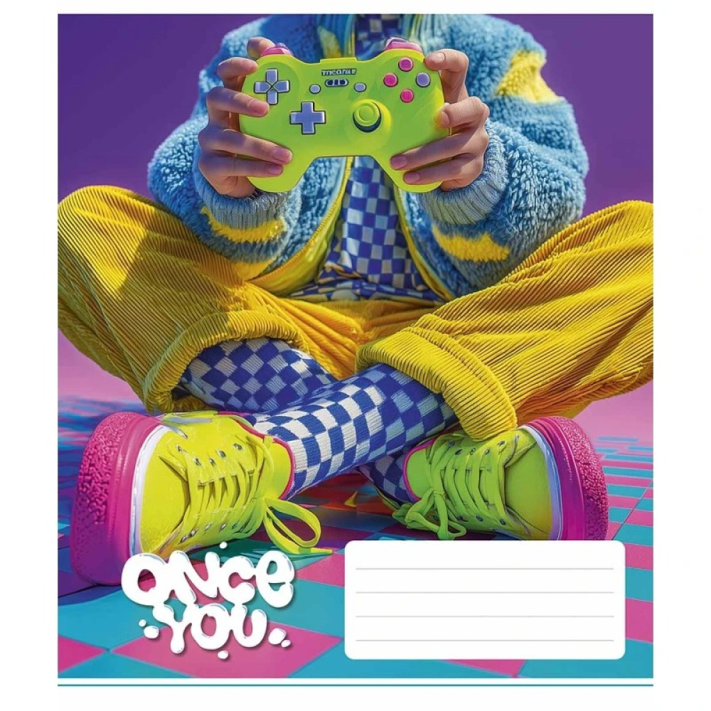 Зошит загальний Once You, 36 арк у клітинку ВД-лак Школярик - 2